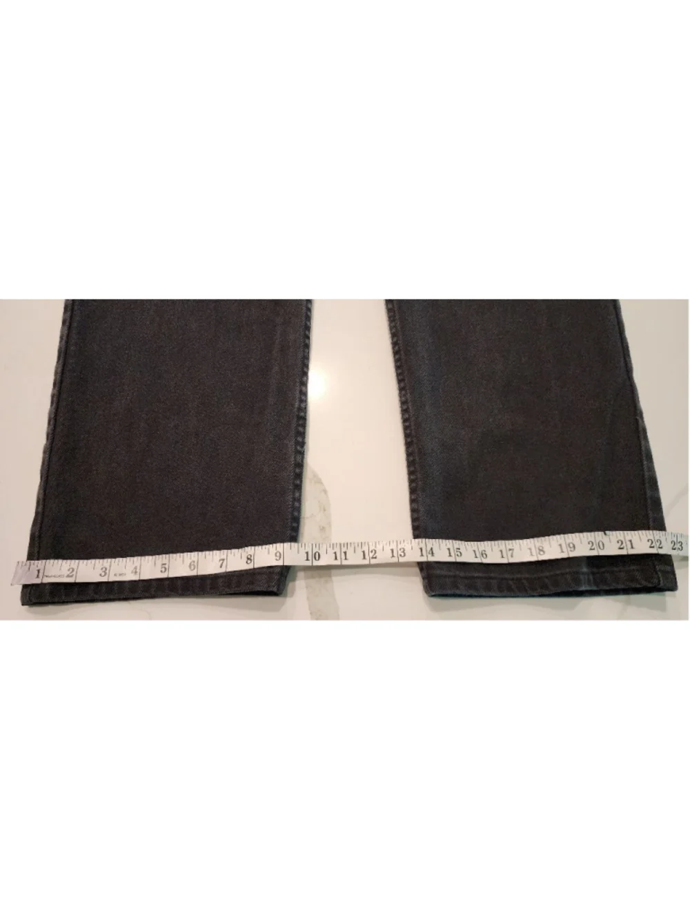 George Men's Black Regular Fit Straight Leg Jeans 40x30 100% Cotton Denim